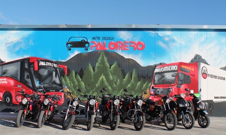 Curso de carné para moto A1 o A2 con matrícula y 5 o 7 prácticas desde 44,90€ en 22 centros de Autoescuela Palomero