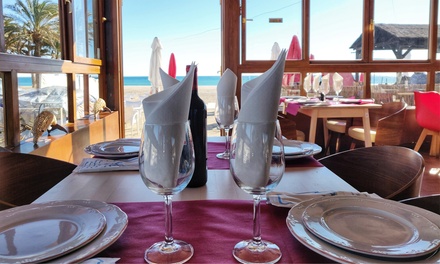 Menú del mar a elegir con aperitivo, entrante, principal, postre y bebida para 2 o 4 personas en Habla Pez