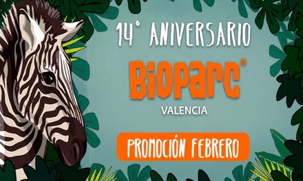 Entrada tarifa única para el Bioparc de Valencia ( con 15% de descuento)